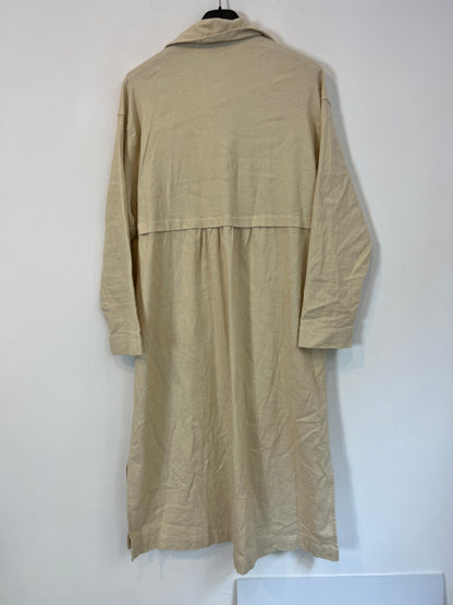 GUITARE. Vestido camisero beige T.m