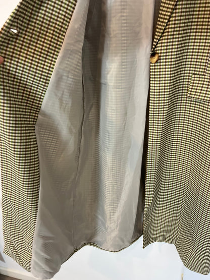 LOLITA. Chaleco de cuadros verde y marrón T.m