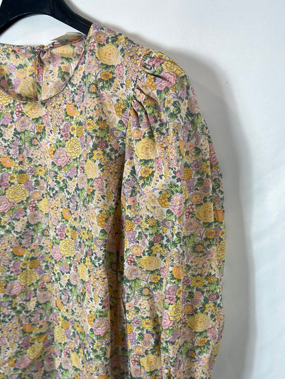 RITAVON. Blusa amarilla flores T.u(m)