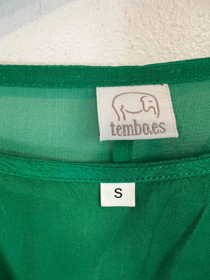 TEMBO. Vestido estilo kaftán verde. T S