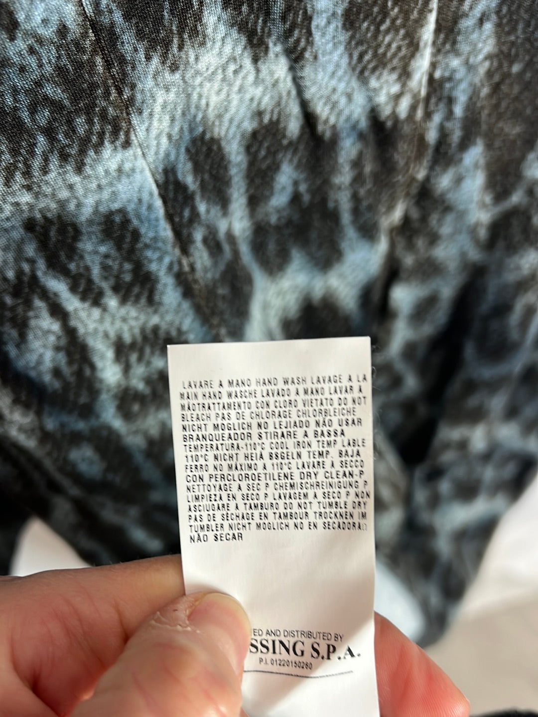 ROBERTO CAVALI. Vestido entallado print. T 14 (44)