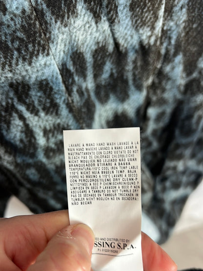 ROBERTO CAVALI. Vestido entallado print. T 14 (44)