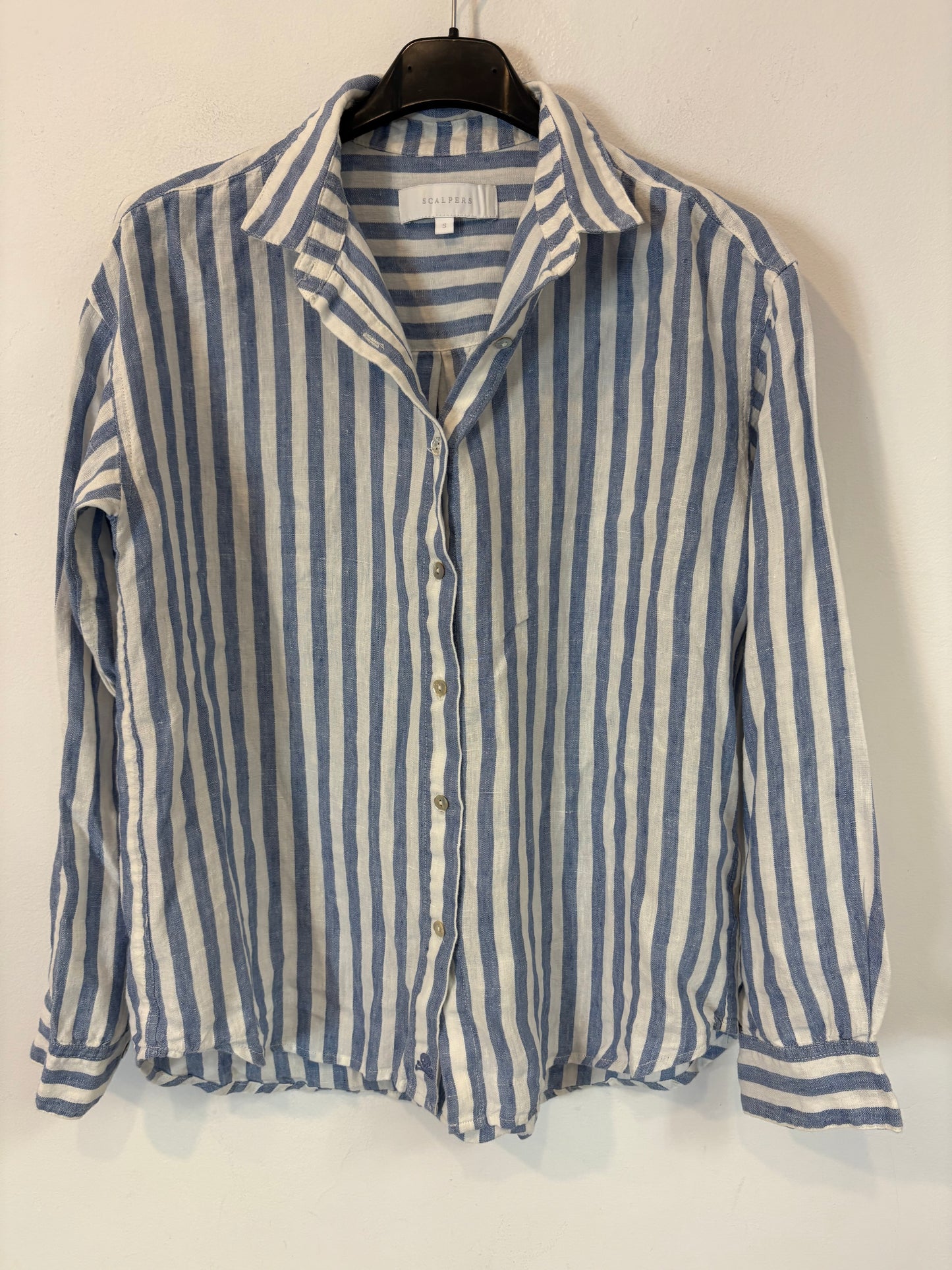 SCALPERS. Camisa lino rayas