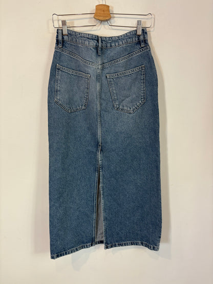 MASSIMO DUTTI. Falda denim midi