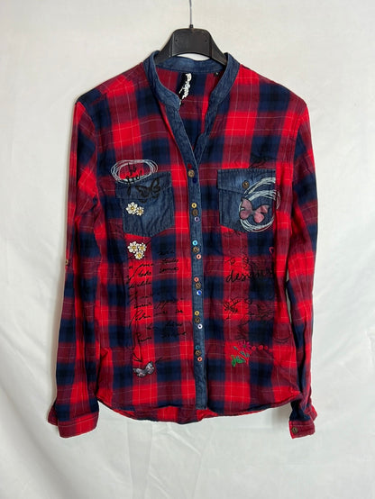 DESIGUAL. Checkered and patterned shirt. TS