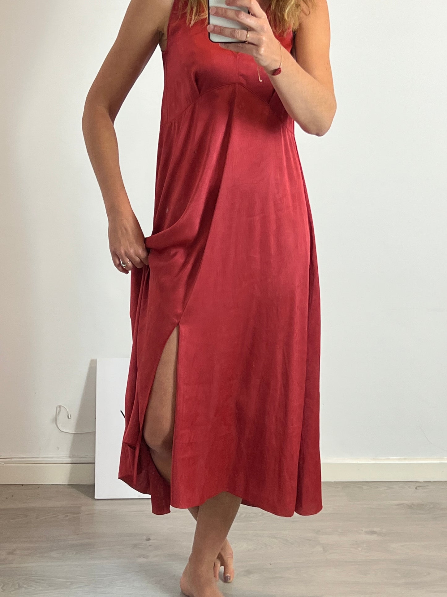 FORTE FORTE. Long flowing satin dress. Size 0 (XS/S)