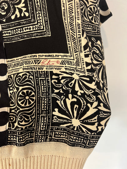 ETRO. Conjunto top y chaqueta algodón y seda. T M