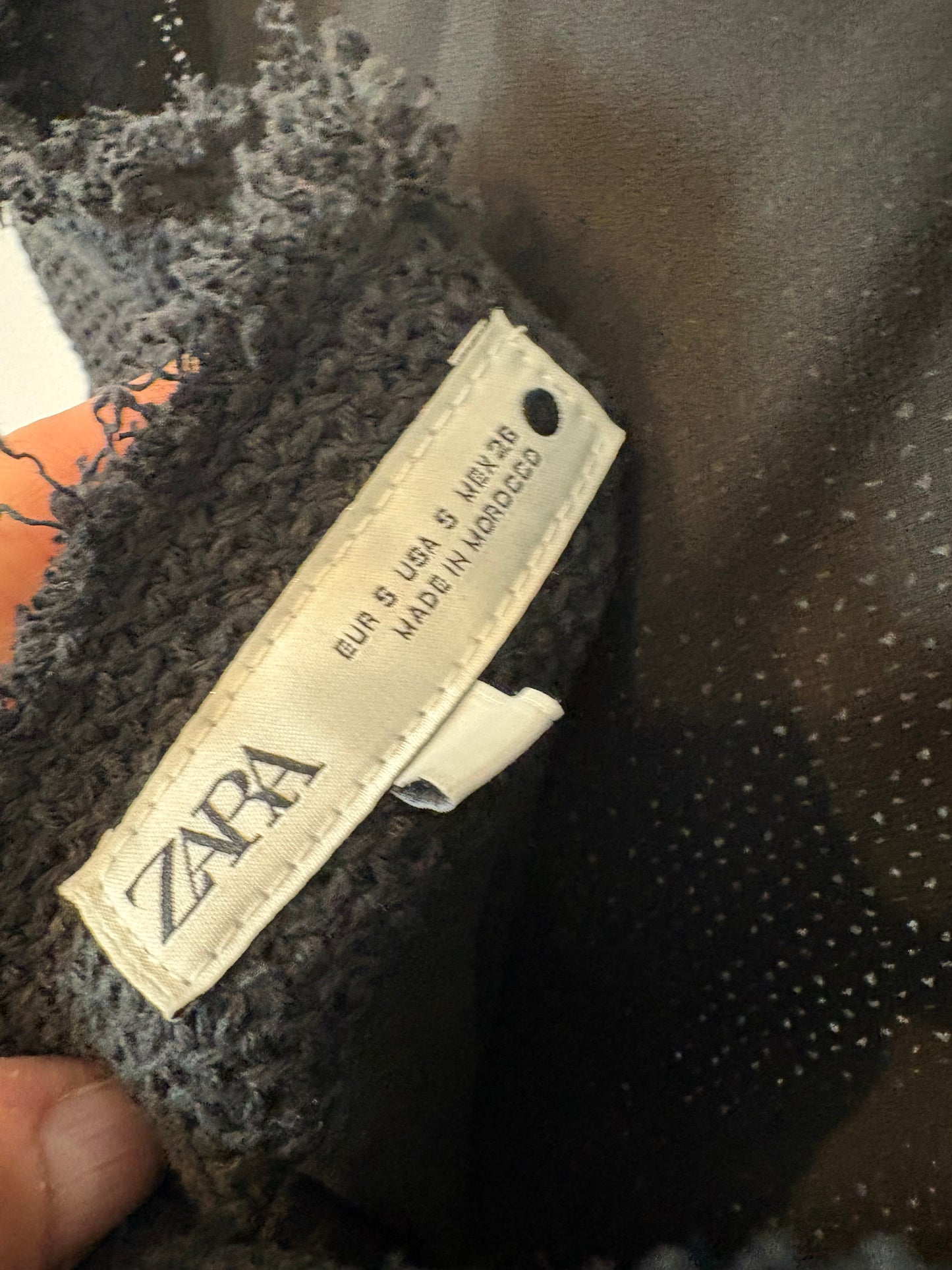 ZARA. Vestido largo doble textura. T S