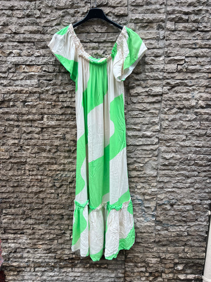 OTRAS. Vestido midi cuello elástico. T S