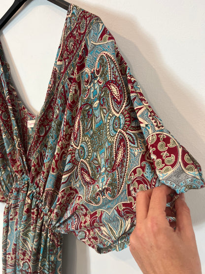 BUGANVILIA. Vestido esamapdo seda. T M