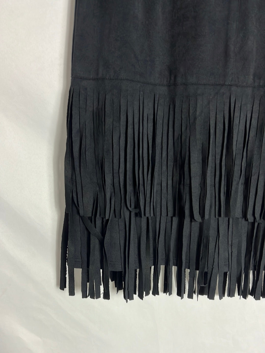 BIMANI. Falda antelina flecos T.34