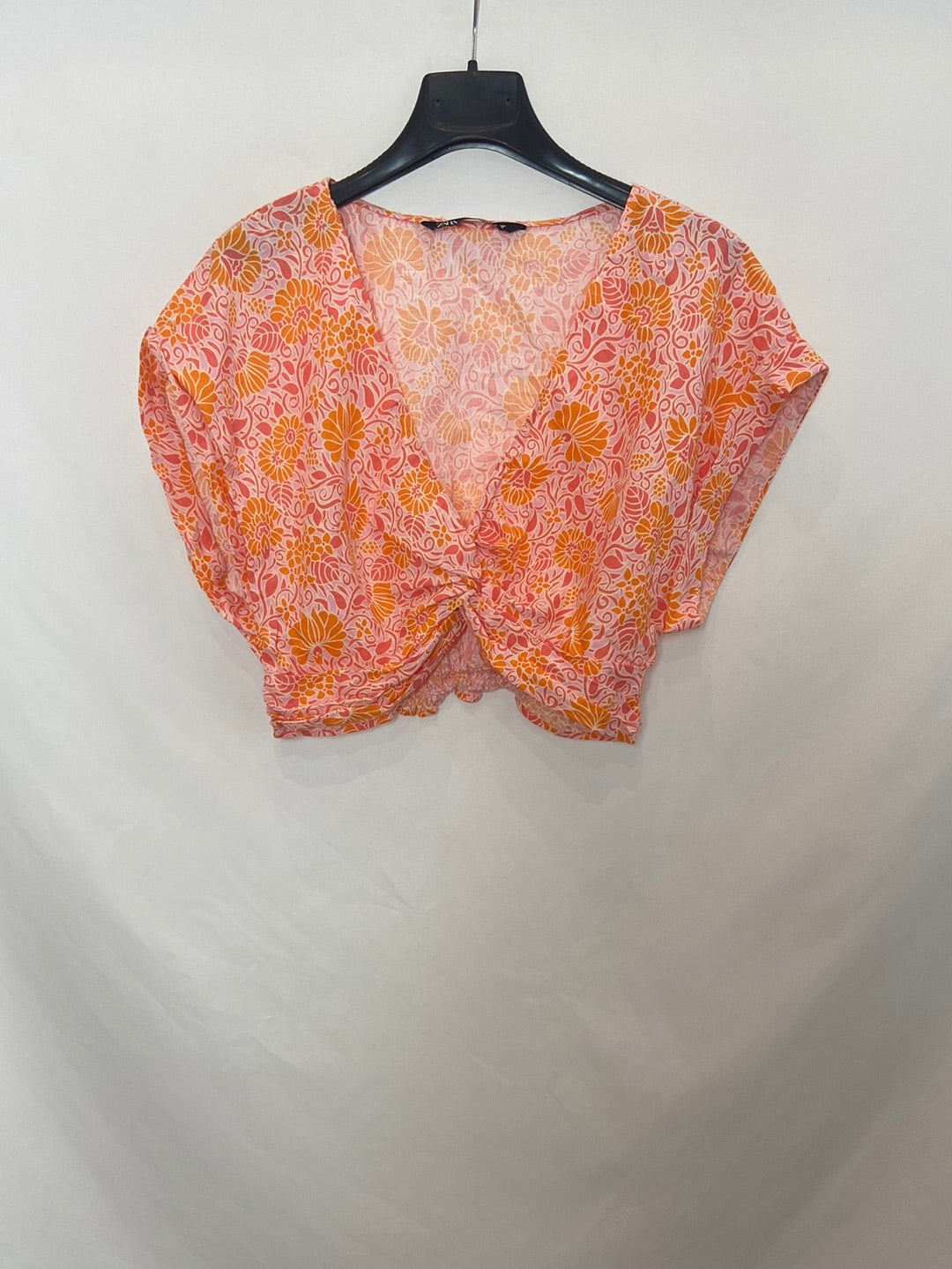 ZARA. Orange printed top TS