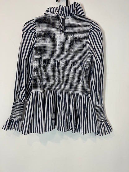 MARIA DE LA ORDEN. Honeycomb striped blouse. TS