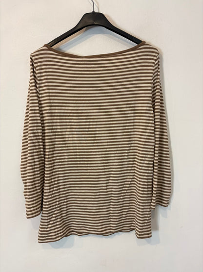 IBLUES. Top rayas beige