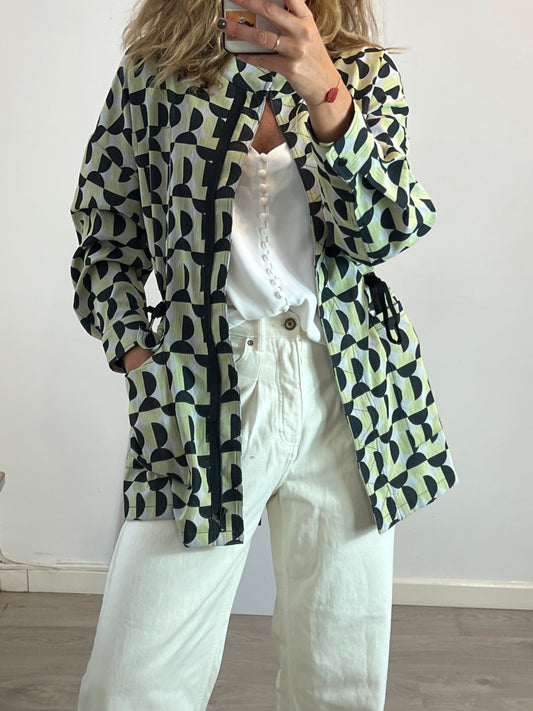 BIMBA Y LOLA. Chaqueta estampado retro T.xs