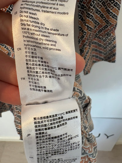 SANDRO. Vestido estampado tablas