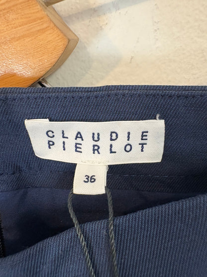 CLAUDIE PIERLOT. Blusa cuadros bolsillos mezcla. T 38