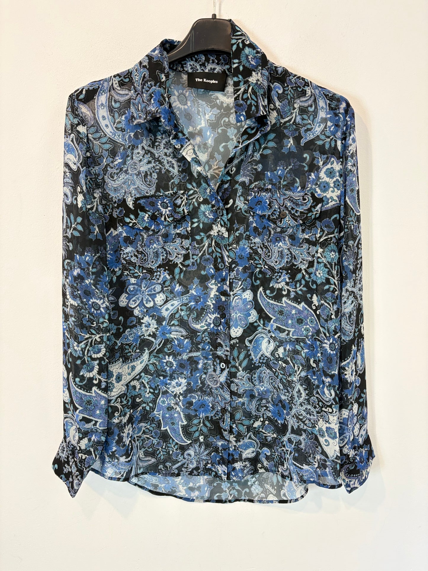 THE KOOPLES. Blusa fluida estampada azules