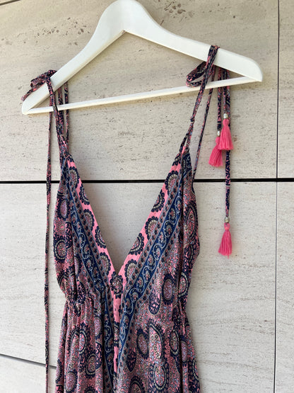 OTHERS. Long printed silk dress. TS