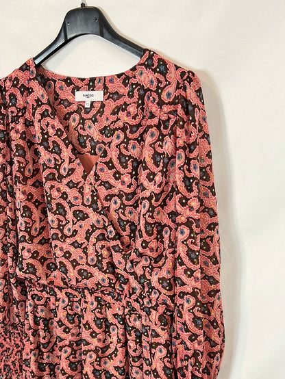 SUNCOO. Vestido midi estampado T.2(m)