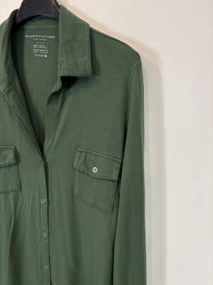 MAJESTIC FILATURES. Camisa manga larga verde