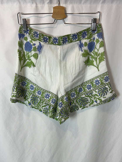 JULIET DUNN LONDON. Bermuda shorts and printed top total look. Size 2 (38)