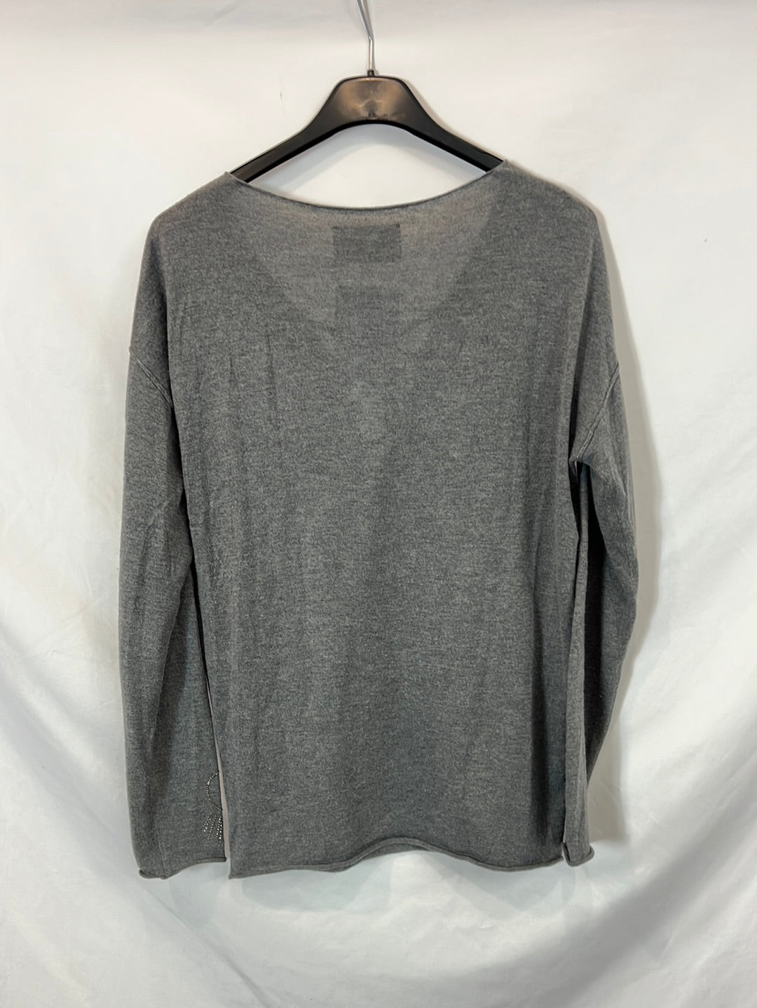 ZADIG&VOLTAIRE. Jersey gris seda y cashmere. T S