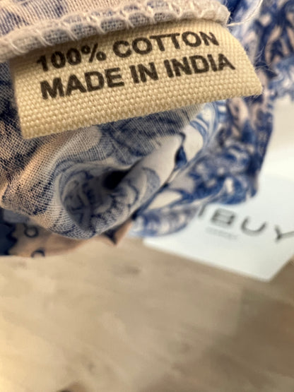 BUGANVILIA. Long dress with blue flowers TL