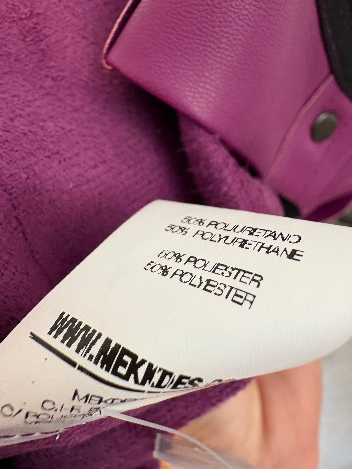 MEKKDES. Mono largo morado efecto piel