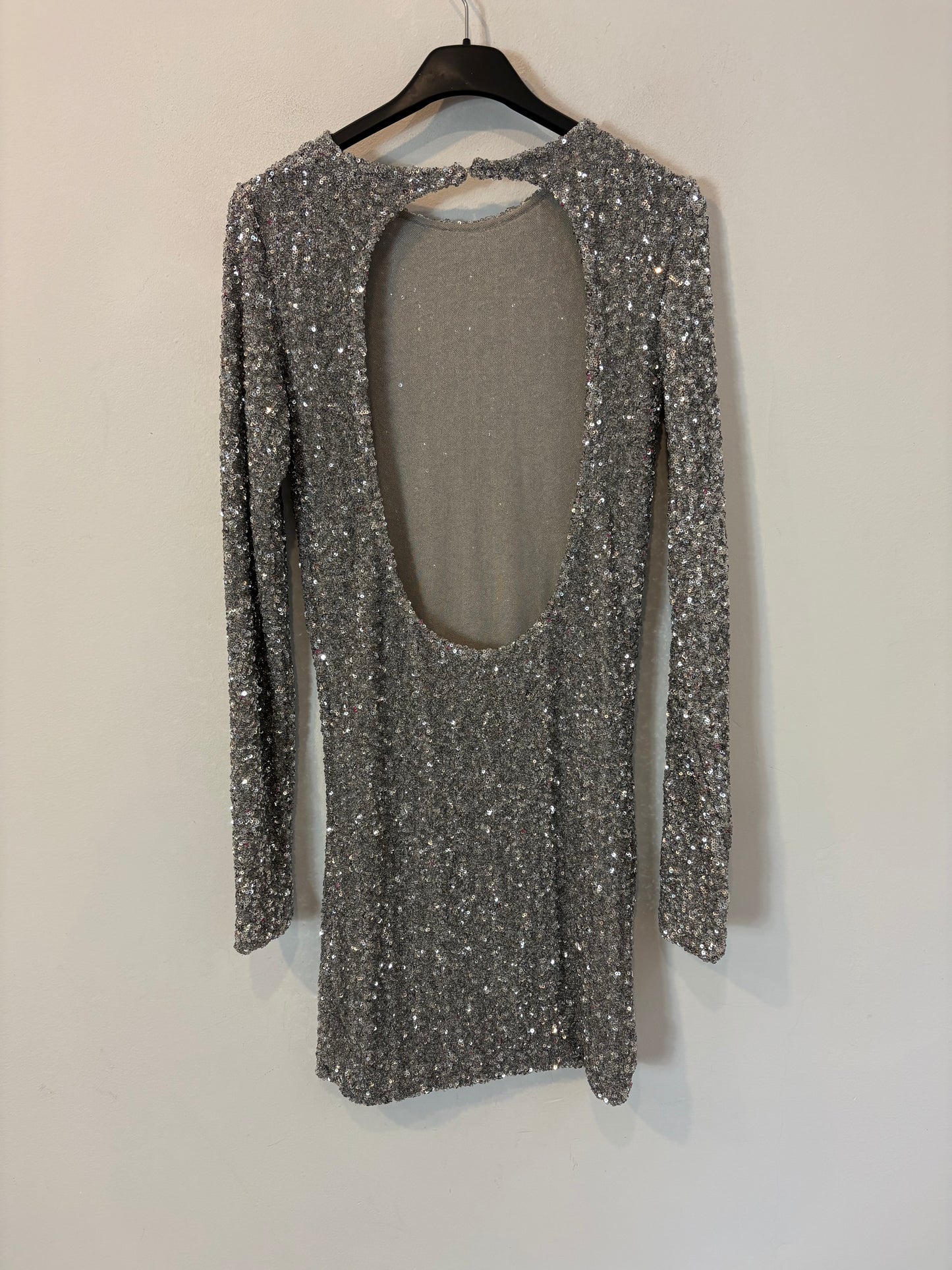 ZARA. Vestido corto lentejuelas mini