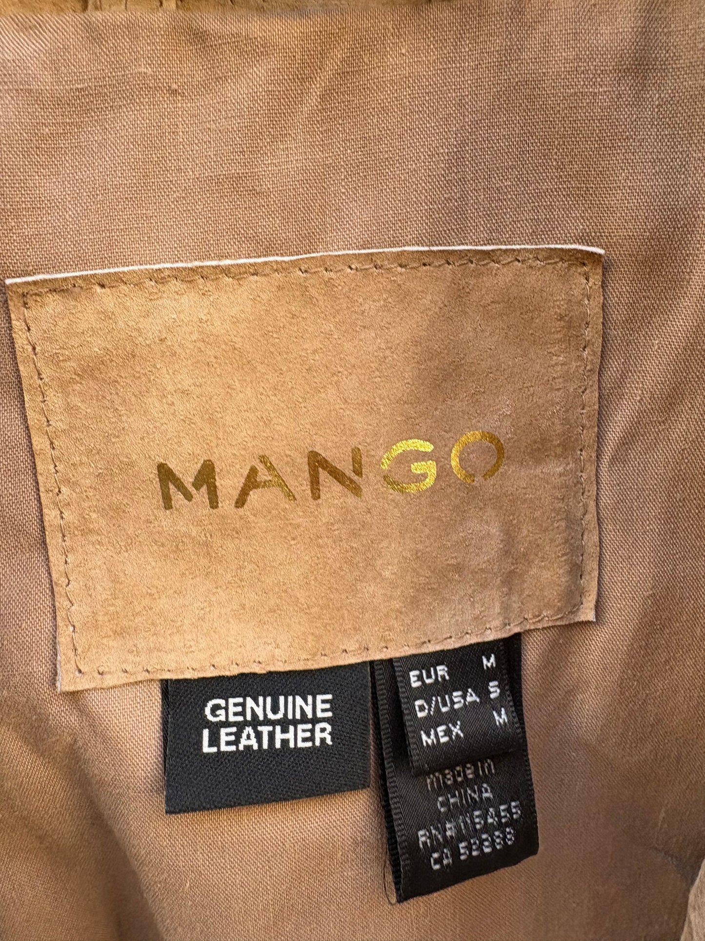 MANGO. Chaqueta piel cremalleras
