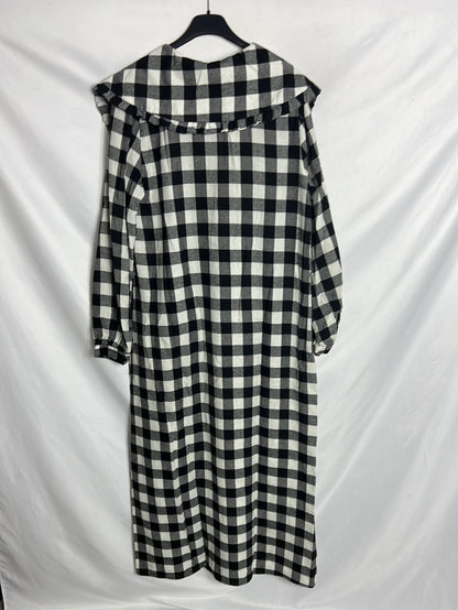 MATCHPOINT. Vestido midi cuadros. TU (M)