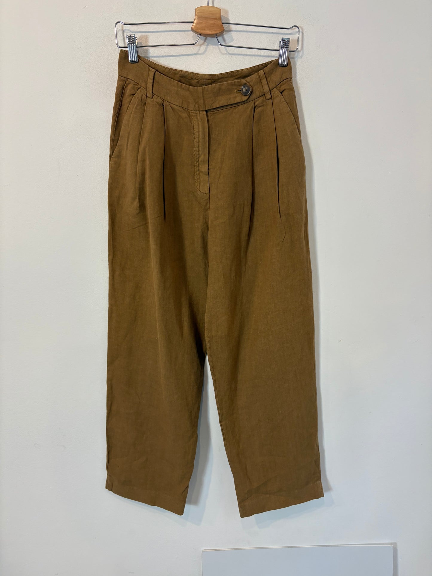 MASSIMO DUTTI. Pantalón marrón claro mezcla
