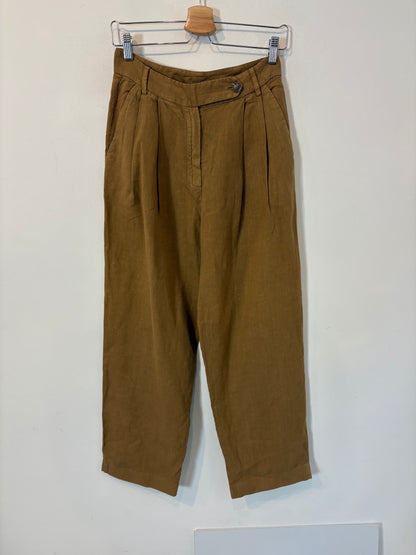 MASSIMO DUTTI. Pantalón marrón claro mezcla