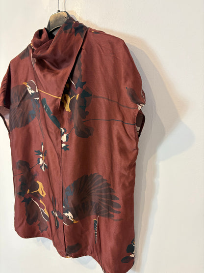 GALCON. Blusa estampada satinada