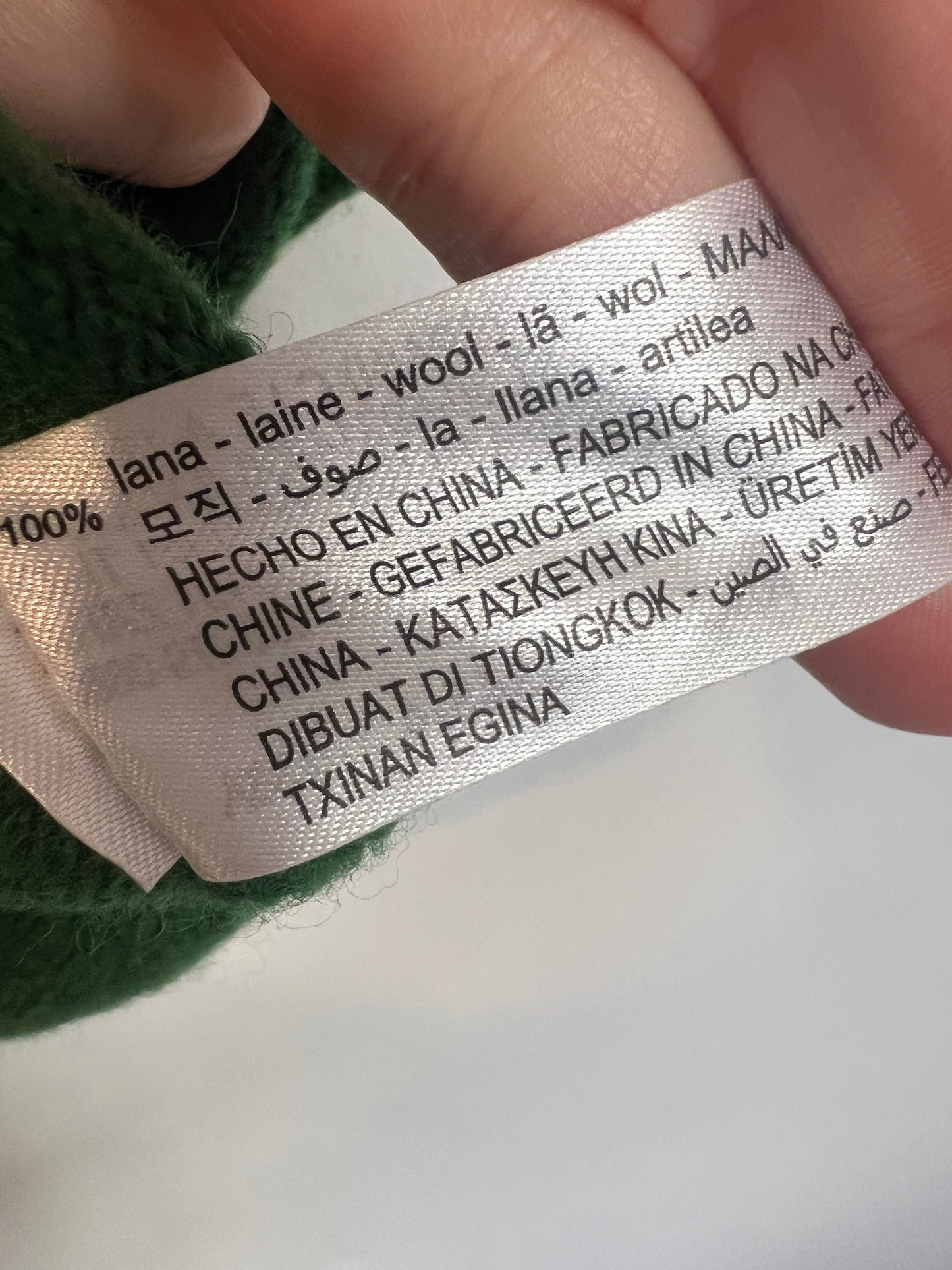 ZARA. Top lana verde. T M