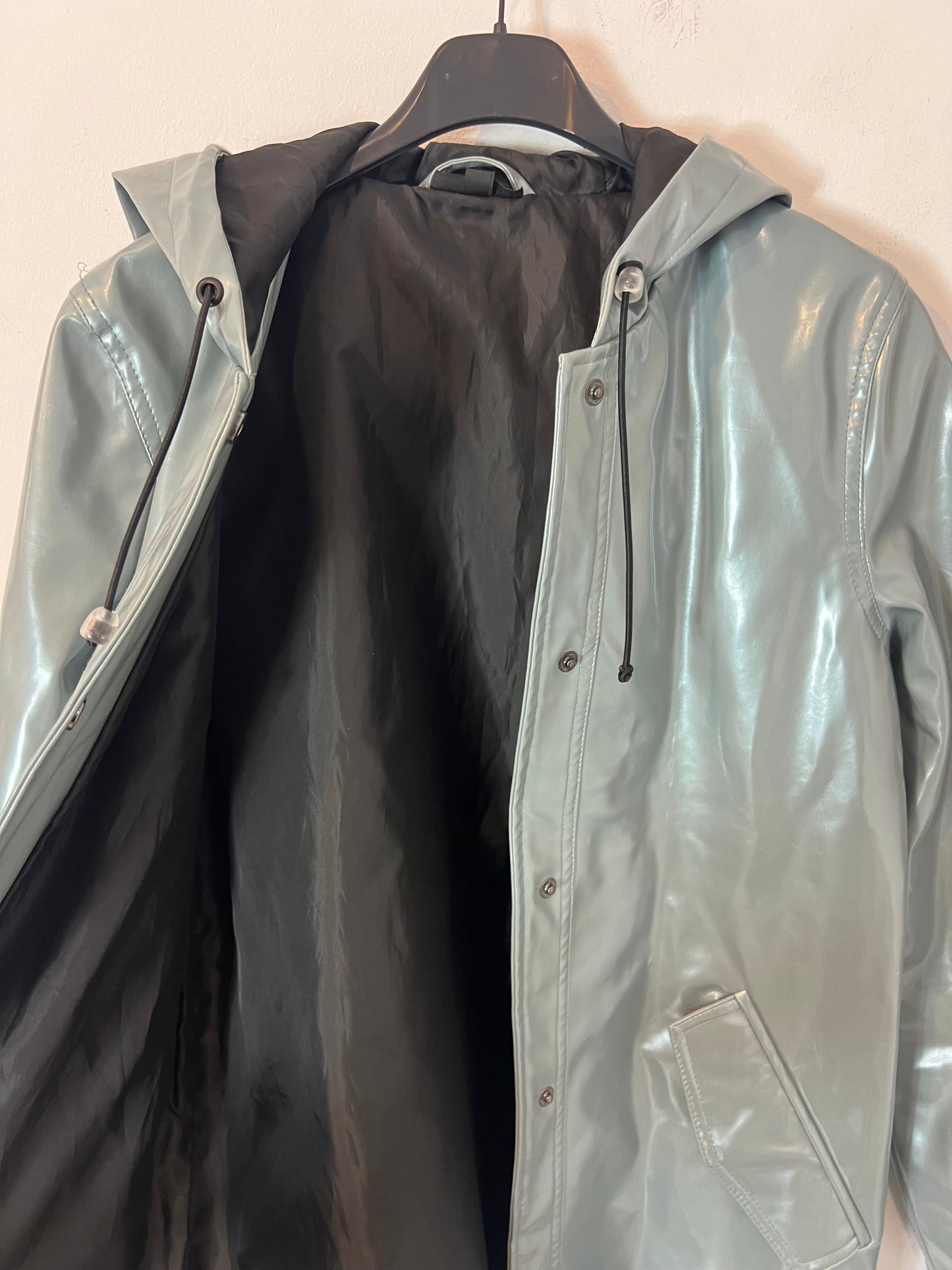 TOPSHOP. Grey waterproof raincoat, size 38
