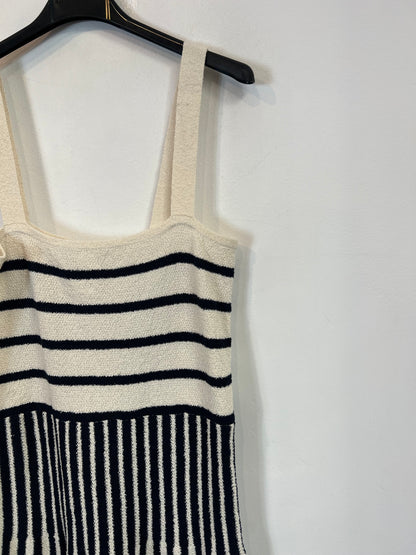 ZARA. Vestido rayas textura T.s