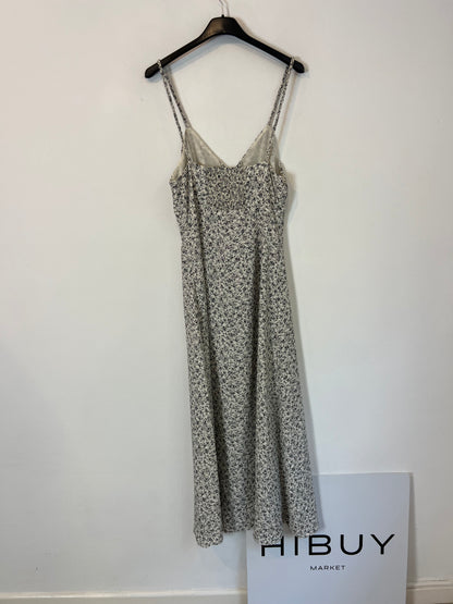 ZARA. VestidAo largo fluido flores mini. T S