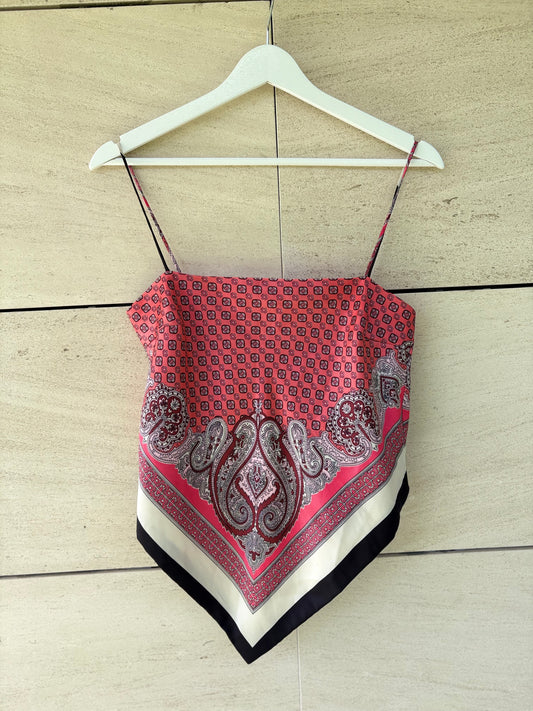 ZARA. Top efecto pañuelo. T S