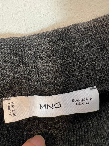 ZARA. Charcoal grey knit midi skirt. TM