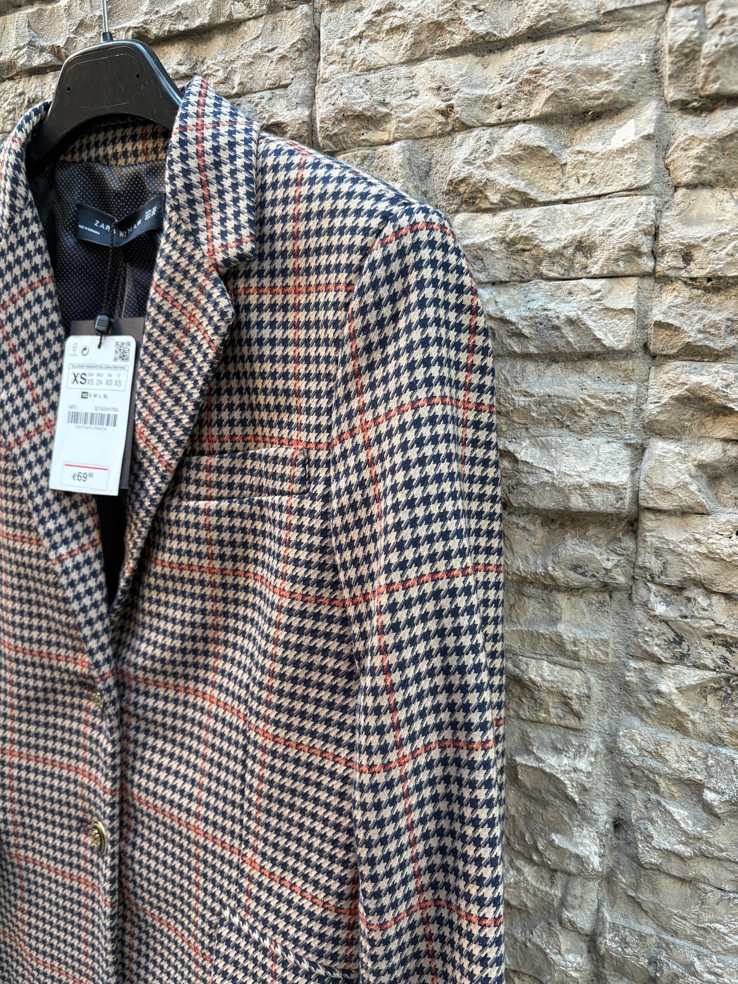 ZARA. Blazer pata de gallo