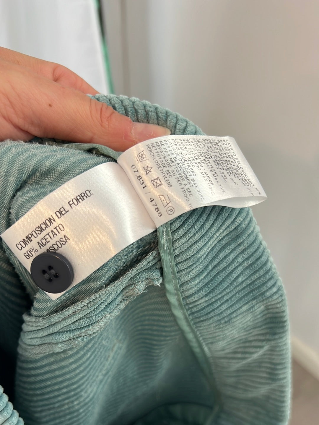 MIRTO. Pantalón pana azul T.36