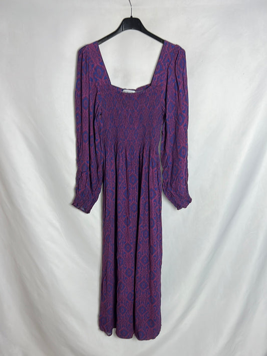 MAGNOLYA. Honeycomb print midi dress. Size 00(XS)