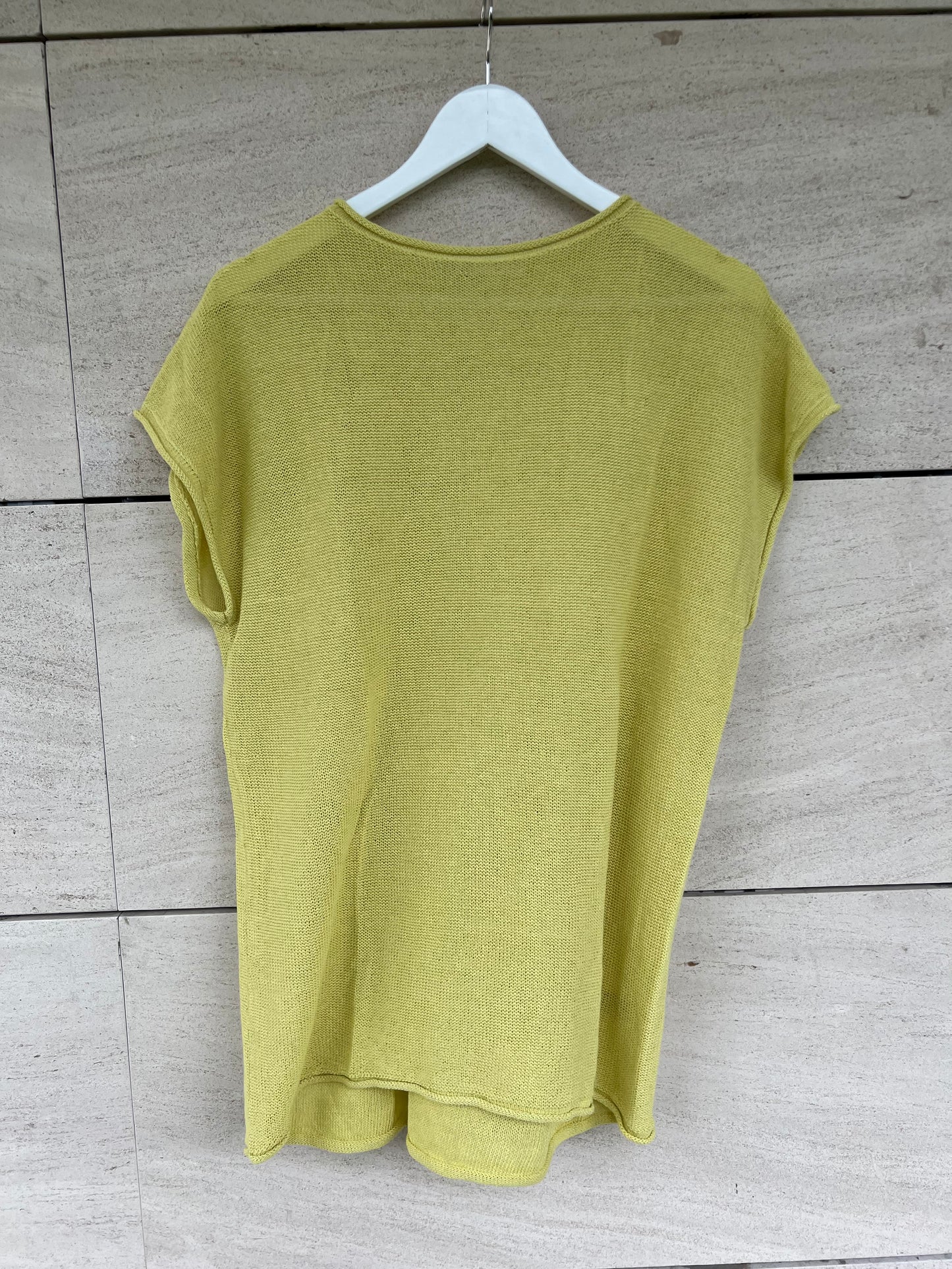 ZARA. Conjunto verde lima de punto T.s