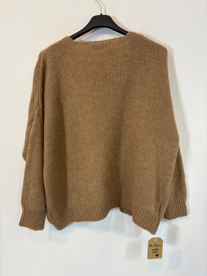 OTRAS. Chaqueta punto camel. T S/M