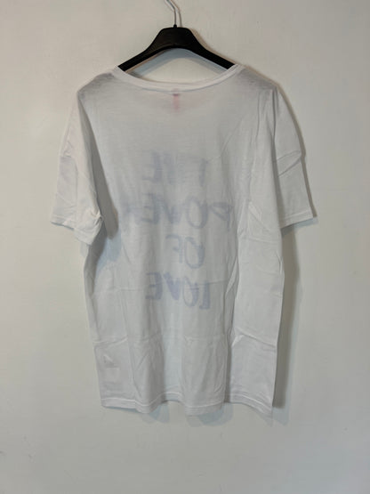 PINK WOMAN. camiseta blanca "the power" T.m