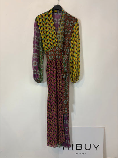 ZARA. Vestido largo estampado colores