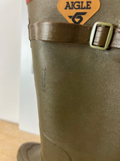 AIGLE. Green rain boots. Size 38