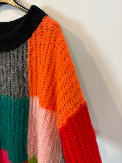 COLLUSION. Jersey largo cuadros colores. T M